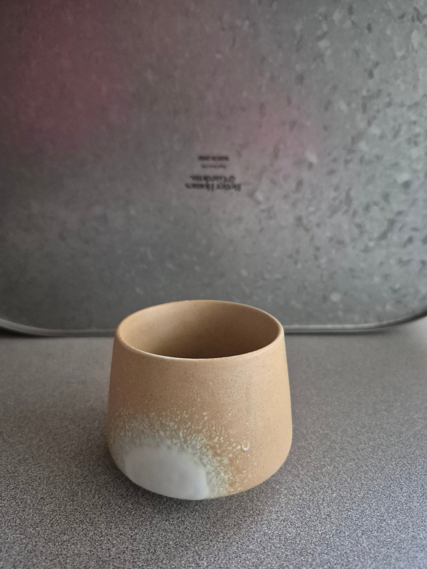 Modern Retro Stoneware Cup for Coffee and Tea